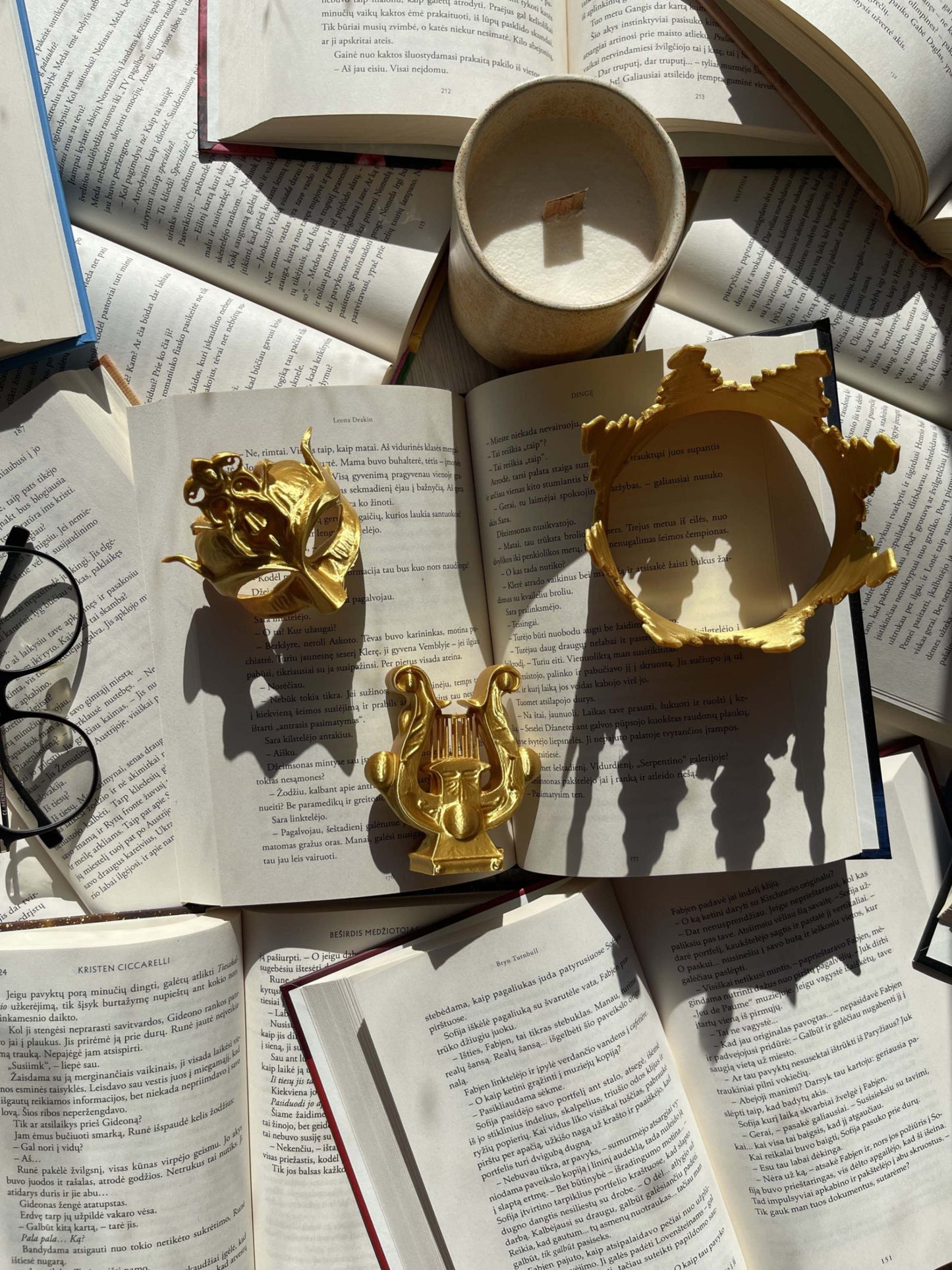 Golden Fae Trove Bookshelf Decor