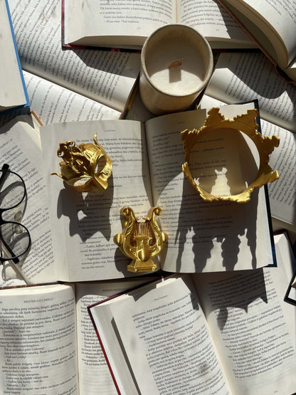 Golden Fae Trove Bookshelf Decor